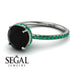 Hidden Halo Black Diamond Ring - Fiona No. 24 image 10