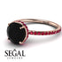 Hidden Halo Black Diamond Ring - Fiona No. 53 image 10