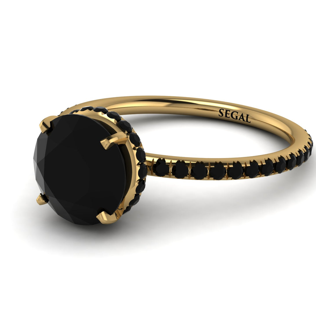 Hidden Halo Black Diamond Ring - Fiona No. 37
