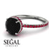 Hidden Halo Black Diamond Ring - Fiona No. 54 image 10