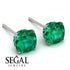 Hidden Halo Cushion Emerald Earrings - Alivia No. 21 image 10
