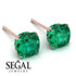 Hidden Halo Cushion Emerald Earrings - Alivia No. 20 image 10