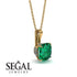 Hidden Halo Cushion Emerald Necklace - Alivia No. 4 image 14