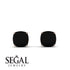 Hidden Halo Cushion Black Diamond Earrings - Alivia No. 38 image 3