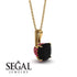 Hidden Halo Cushion Black Diamond Necklace - Alivia No. 52 image 14