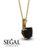 Hidden Halo Cushion Black Diamond Necklace - Alivia No. 37 image 14