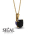 Hidden Halo Cushion Black Diamond Necklace - Alivia No. 67 image 14