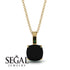 Hidden Halo Cushion Black Diamond Necklace - Alivia No. 22 image 2