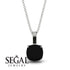Hidden Halo Cushion Black Diamond Necklace - Alivia No. 39 image 2