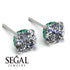 Hidden Halo Cushion Diamond Earrings - Alivia No. 18 image 10
