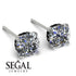 Hidden Halo Cushion Diamond Earrings - Alivia No. 33 image 3