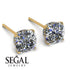Hidden Halo Cushion Diamond Earrings - Alivia No. 1 image 3