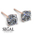 Hidden Halo Cushion Diamond Earrings - Alivia No. 2 image 3
