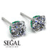 Hidden Halo Cushion Diamond Earrings - Alivia No. 18 image 2