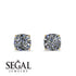 Hidden Halo Cushion Diamond Earrings - Alivia No. 61 image 2
