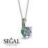 Hidden Halo Cushion Diamond Necklace - Alivia No. 18 image 14