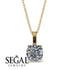 Hidden Halo Cushion Diamond Necklace - Alivia No. 31 image 2