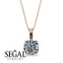 Hidden Halo Cushion Diamond Necklace - Alivia No. 2 image 2