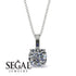Hidden Halo Cushion Diamond Necklace - Alivia No. 63 image 2