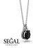 Hidden Halo Black Diamond Necklace - Rosalie No. 9 image 2