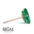 Hidden Halo Emerald Cut Emerald Earrings  - Vanessa No. 20 image 2