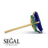 Hidden Halo Emerald Cut Sapphire Earrings  - Vanessa No. 28 image 2