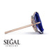 Hidden Halo Emerald Cut Sapphire Earrings  - Vanessa No. 14 image 2