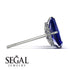 Hidden Halo Emerald Cut Sapphire Earrings  - Vanessa No. 15 image 2