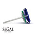 Hidden Halo Emerald Cut Sapphire Earrings  - Vanessa No. 30 image 2