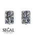 Hidden Halo Emerald Cut Diamond Earrings - Vanessa No. 3 image 10