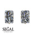 Hidden Halo Emerald Cut Diamond Earrings - Vanessa No. 1 image 10