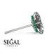 Hidden Halo Emerald Cut Diamond Earrings - Vanessa No. 18 image 2
