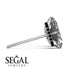 Hidden Halo Emerald Cut Diamond Earrings - Vanessa No. 33 image 2