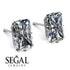 Hidden Halo Emerald Cut Diamond Earrings - Vanessa No. 3 image 3