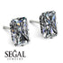 Hidden Halo Emerald Cut Diamond Earrings - Vanessa No. 33 image 3