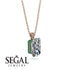 Hidden Halo Emerald Cut Diamond Necklace - Vanessa No. 17 image 2