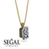 Hidden Halo Emerald Cut Diamond Necklace - Vanessa No. 31 image 2
