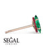 Hidden Halo Marquise Emerald Earrings - Journey No. 50 image 2