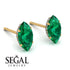 Hidden Halo Marquise Emerald Earrings - Journey No. 4 image 3