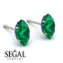 Hidden Halo Marquise Emerald Earrings - Journey No. 66 image 3