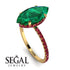 Hidden Halo Marquise Emerald Engagement Ring - Journey No. 49 image 2