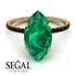 Hidden Halo Marquise Emerald Engagement Ring - Journey No. 34 image 3