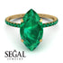 Hidden Halo Marquise Emerald Engagement Ring - Journey No. 19 image 3