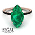 Hidden Halo Marquise Emerald Engagement Ring - Journey No. 35 image 3