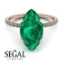 Hidden Halo Marquise Emerald Engagement Ring - Journey No. 5 image 3