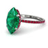 Hidden Halo Marquise Emerald Engagement Ring - Journey No. 51 image 1