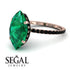 Hidden Halo Marquise Emerald Engagement Ring - Journey No. 35 image 10
