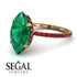 Hidden Halo Marquise Emerald Engagement Ring - Journey No. 49 image 10