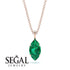 Hidden Halo Marquise Emerald Necklace - Journey No. 65 image 9