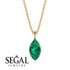 Hidden Halo Marquise Emerald Necklace - Journey No. 4 image 9